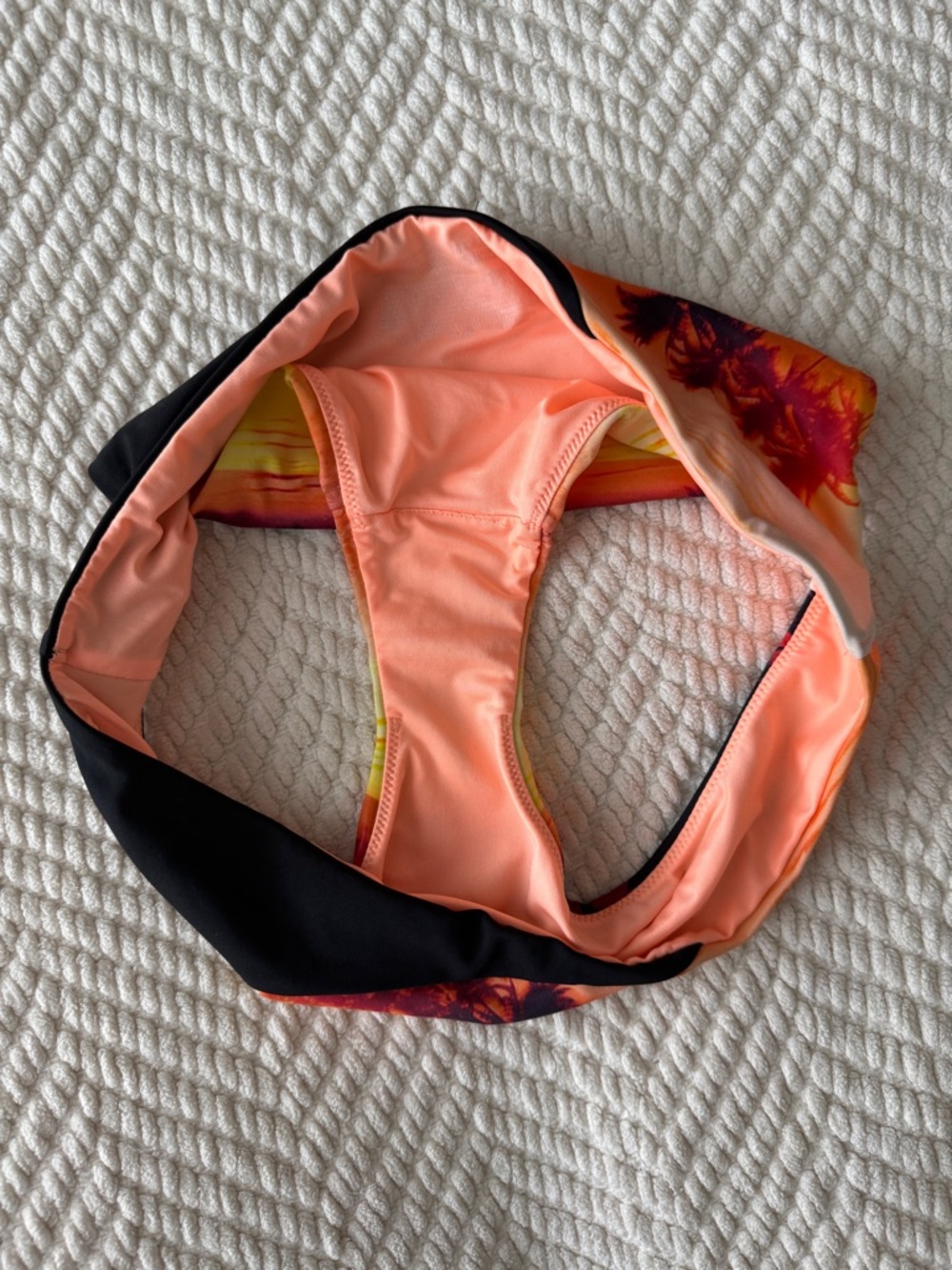 Victoria's Secret Orange & Black Sunset Palm Bikini Bottom - Picture 4 of 4